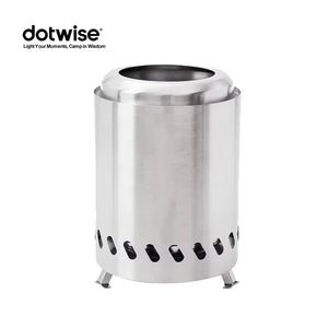 EmberMate™ Portable Wood Stove — Low-Smoke Campfire That Packs Flat (Stainless)